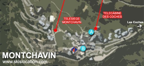 plan Montchavin magasins ski