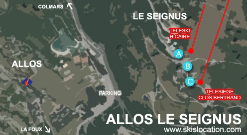 plan allos seignus magasins location ski