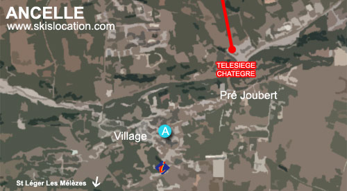 plan ancelle station de ski - carte village