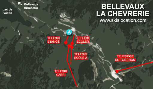plan bellevaux la chevrerie station de ski roc d'enfer
