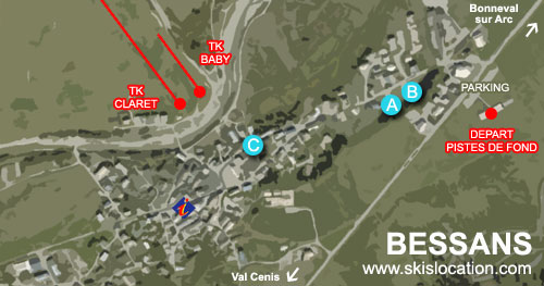 plan bessans village station de ski
