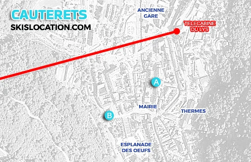 plan cauterets station ski magasins skiset skimium netski