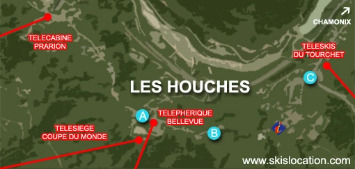 plan les houches magasins ski