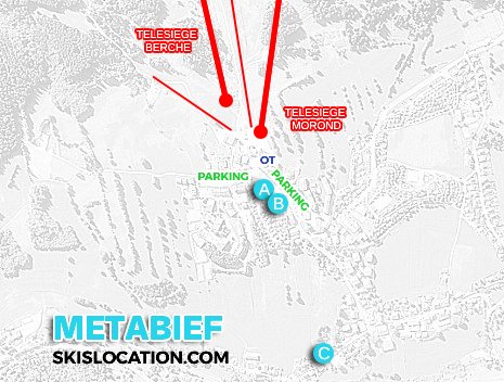 plan métabief station magasins location ski