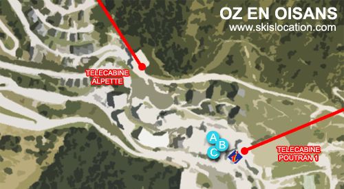 plan oz en oisans station ski magasins location