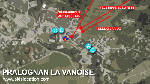 plan pralognan la vanoise station magasins ski