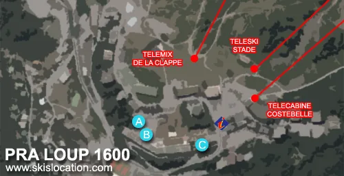 plan pra loup 1600 magasins ski