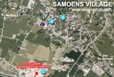 plan samoens village magasins ski skimium skiset