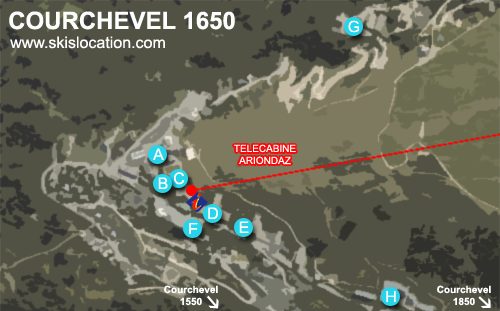 plan station courchevel 1650 moriond