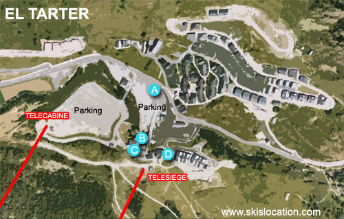 plan de la station de ski El Tarter magasins skiset skimium