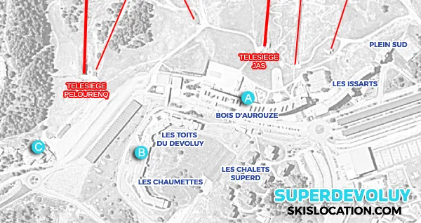 plan superdévoluy magasins ski