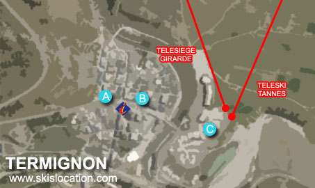 plan termignon station ski magasins location skiset 