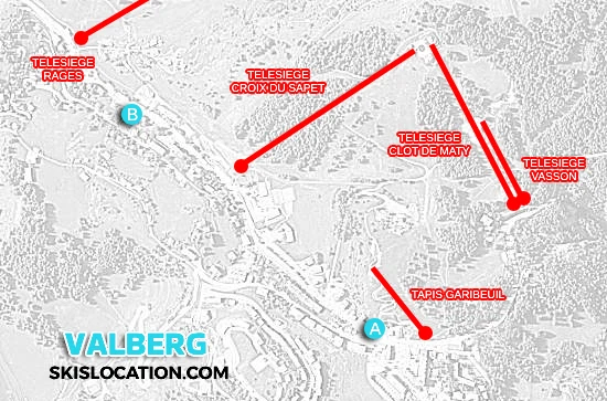 plan valberg ski magasins location